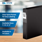 Davis Group Premium Economy Binder - Round Ring - 1.5" - Black - 6 Pack-Round Ring, Non-Locking