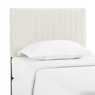 Modway Keira Performance Velvet Twin Headboard - Ivory-Durable Stain-Resistant Fabric