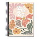 Pomme & Gribouillis Teacher Agenda 26-27 Weekly/Monthly Planner - 11-1/2" x 9-1/2" - Retro Floral - French-Several pages for classroom organization (important dates, student services, schedule, birthdays, budget, absences, favorite books, class profiles, IEPs, parent‑teacher meetings, communications, and more)