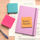 Staples Stickies Standard Notes - 3" x 3" Assorted - 100 Sheets/Pad - 12 Pads Pack-Flat pads are perfect for on-the-go use