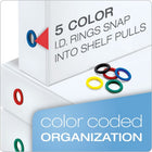 Cardinal 2" White Freestand Binder with Slant-D Rings-No-pinch ring opens, closes and locks with one touch