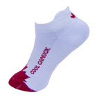 Cool Canuck Cooling Running Sock - White - Small - 2 Pack-Features a Canada-themed pattern