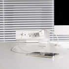 MotionGrey Desk Clamp Power Strip with Desktop Surge Protector with USB-C - 3 Outlets & 6ft Flat Plug - White-6