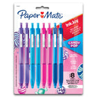 Paper Mate InkJoy Retractable Ballpoint Pens - Medium Point - 1.0 mm - Candy Pop Colour - 8 Pack-Ultra-smooth ink in bright shades keeps the fun and ideas flowing