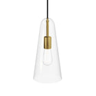 Modway - Beacon 1-Lumière Lumière suspendue - Laiton en satin transparent-Nécessite une ampoule E26 de 60 W
