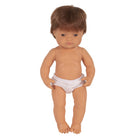 Miniland Anatomically Correct 15" Baby Doll - Caucasian Boy - Red Hair-Articulated body