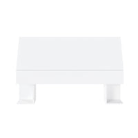 Nexera Storage Headboard - Queen Size - White-2 lateral storage sections for books and magazines