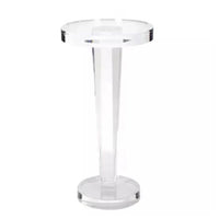 Plata Import Oscar 16"W Round Acrylic Side Table - Clear-Made of high-quality acrylic