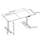 Uplite - Bureau Assis-debout Electrique – Ajustable en Hauteur, Ergonomique et Motorisé - Noir-Le moteur de haute qualité et la base de bureau solide permettent un réglage puissant et fluide de la hauteur. Grâce au levier de frein horizontal et aux pieds de bureau épais, le bureau doit bouger sans s'incliner pour garder vos appareils en sécurité