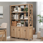 Sauder Newberry Lane Storage Wall - Khaki Pine-Safety first: Wall anchor kit provided to help prevent tip-over accidents. It can be mounted on the back or side to allow unit to be used as a room divider