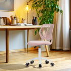 Chaise de Bureau Pivotante en Tissu Rose Homy Casa-Hauteur Ajustable : Facilement personnalisable pour une position assise optimale et confortable