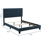 Modway Amira Upholstered Fabric Full Bed - Azure-Upholstered In Polyester Fabric