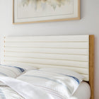 Modway Olea Channel Tufted Boucle Solid Wood Queen Platform Bed - Feather Oak-Solid Wood Frame