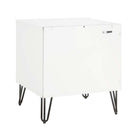 Manhattan Comfort - Table de nuit moderne DUMBO 20,07" à 2 tiroirs - Blanc et gris rustique-Assemblage Snap It Comprend des rainures internes de haute qualité pour un assemblage simple, sans outils requis