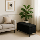 Brassex Torin Storage Ottoman - Black-Modern aesthetic