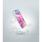LAUT AERO SPARKLE MagSafe Case for iPhone 16 - Crystal Silver-Features a MagSafe ring, ensuring compatibility with your MagSafe accessories