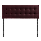 Modway Lily Stain-Resistant Performance Velvet King Size Headboard - Mulberry-Five Mounting Positions