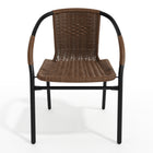 Chaise de restaurant empilable en rotin brun foncé pour l’intérieur et l’extérieur (TLH-037-DK-BN-GG)-6