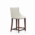 Manhattan Comfort Shubert 22.64" Modern Leatherette Upholstered Counter Stool - Ivory-Made to Last. Commercial Grade Product