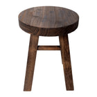 My Home My Living Rustic Wood Plant Stand - 8"Dia. x 10.75"H - Brown-Brown stain paulownia wood 