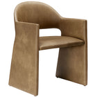 Modway Talia Vegan Leather Dining Armchair - Toast-Premium Faux Leather Upholstery