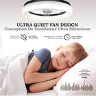 Bell+Howell CannonX Low Profile 14" Ceiling Fan with Lights and Remote - Black-Reversible motor pushes cool air down in the summer and circulates warm air in the winter to help improve energy efficiency