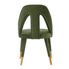 Manhattan Comfort - Lot de 2 chaises de salle à manger modernes Neda 53 cm, revêtement en velours, vert olive-Livré chez vous entièrement assemblé Aucun assemblage requis