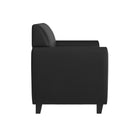Flash Furniture – Causeuse en cuir Hercules Diplomat, noir-Siège et dossier en peluche