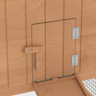 PawHut 62.25" L Wooden Rabbit Hutch with Run - Orange-A feeding trough for convenience 