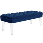 Modway Valet Performance Velvet Bench - Navy-Chic Modern Bench