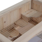 PawHut 24" Hamster Cage, 2 Levels Small Animals Habitat - Natural Wood-Material: Fir Wood