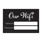 Cosco Rewritable WIFI Password Indoor Sign - 6" x 4" - Black and White-This rewritable WiFi password sign provides a convenient way to clearly display network information for guests and visitors