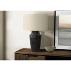 Monarch Specialties 28" H Transitional Table Lamp - Black Ceramic / Beige Shade-The complementary beige fabric shade softens the light, enhancing the overall ambiance while providing practical lighting solutions for any transitional style spaces