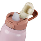General Supply Goods + Co Stainless Steel Water Bottle - 800 ml - Blush-Convenient flip straw lid for easy, spill-resistant sipping