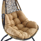 Modway - Abate Rotin en osier Terrasse extérieure Chaise à balançoire - Black Moka-Assemblée requise