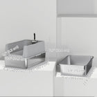 PawHut XL Stainless Steel High Wall Cat Litter Box with Scoop-Robust construction supports cats up to 33 lbs. (15 kg) 