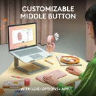 Logitech Pebble Mouse 2 M350s Slim Bluetooth Wireless Mouse - Portable - Lightweight - Customizable Button - Graphite-Save Time: Personalize the middle button with Logi Options+ app  to do more with Pebble Mouse 2, add shortcuts for your favorite apps, including WhatsApp and Spotify
