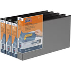 QuickFit Heavy Duty Legal Landscape Spreadsheet Binder - Round Ring - 1.5" - Black - 4 Pack-3 Ring Binder
