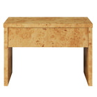 Modway Hudson 1-Drawer Burl Wood Nightstand - Natural-Assembly Required