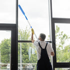 Gritt Commercial 22" Flexible Wand Duster - Microfiber and Chenille Sleeve - 6' Telescopic Pole - 2 Pack -Pole Maximum Length: 6'