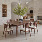 Zuo Kellua Dining Chair - Beige/Walnut - Set of 2-Dimensions: 20.9" L x 18.3" W x 32.7" H
