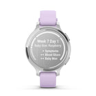 Garmin - Lily 2 Active Silver avec bracelet en silicone violet jasmin-Le GPS intégré suit de nombreuses activités de plein air ; De plus, obtenez des applications sportives pour le yoga, le Pilates, le cardio, la danse, le golf et bien plus encore