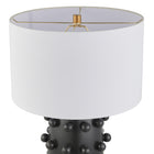 Hudson&Canal Farrington 26" Tall Ceramic Table Lamp with Fabric Shade - Matte Black/White-Rated for one 60W incandescent bulb - 9W LED bulb, 13W fluorescent (CFL) bulb, or 9W self-ballasted LED bulb, E26-base bulb, Bulb not included