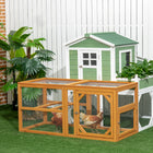 PawHut Wooden Chicken Coop Extension with Roosting Bars - Orange-Climate-friendly materials are safe for the planet 