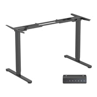 ShoppingAll - Cadre de bureau debout électrique à double moteur, réglable en hauteur - Noir-Debout