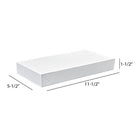 Eddie's Garment Box - 2X - 11-1/2" L x 5-1/2" W x 1-1/2" H - White - 100 Pack-11-1/2" x 5-1/2" x 1-1/2"