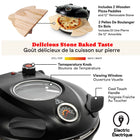 Granitestone Piezano Indoor Pizza Oven with Ceramic Pizza Stone - Black -Ovens typically only go up to 450-500˚F, preventing you from achieving the crispy crust that's a pizzeria standard. Piezano takes it all the way up to 800˚F so you get great crust results every time
