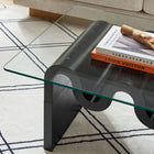 Modway - Ondine Plateau en verre Table basse - Noir-Design rétro contemporain