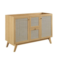 Modway Soma 48" Single or Double Sink Compatible Bathroom Vanity Cabinet - Oak-MDF and Particleboard