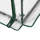 Outsunny 40"L x 20"W x 59"H Walk-in Garden Greenhouse with Steel Frame and Roll up Door- Zipped roll-up door for easy access in and out
 